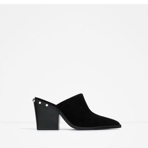 Zara high heel mule shoes